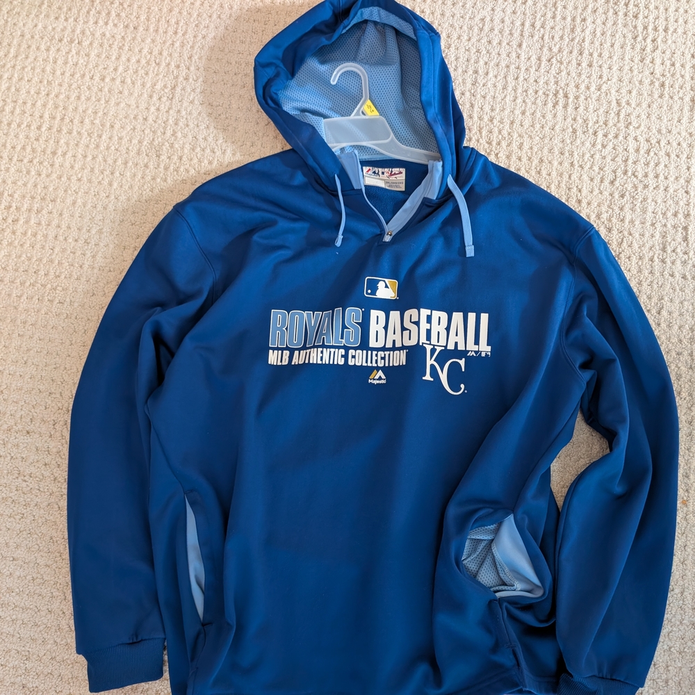 Majestic Royals Baseball Blue Pullover